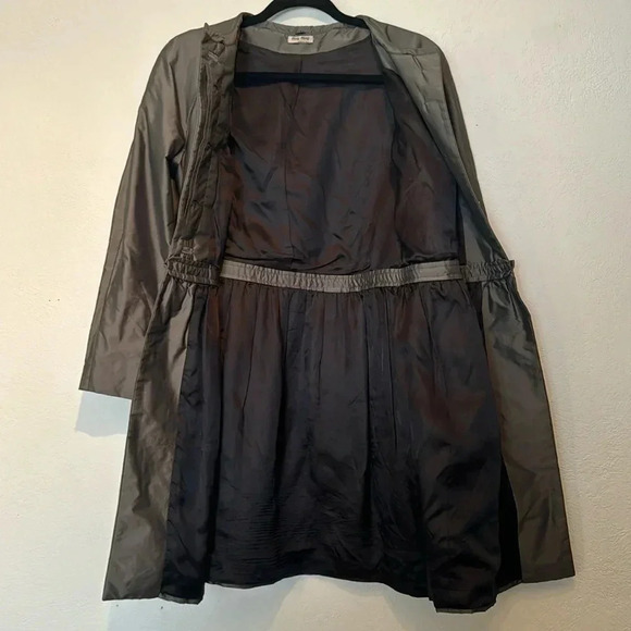 Miu Miu Made in Italy Women’s Slate Gray Windbreaker Jacket size 40 - Picture 11 of 16